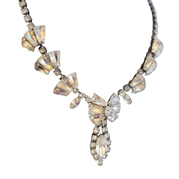 Stunning Unsigned Rhinestone Sparkly Necklace (A5574) - Picture 2 of 6